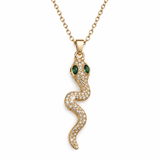 Ogrlica zmija sa zelenim očima